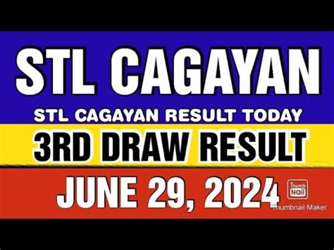 STL CAGAYAN RESULT TODAY 3RD DRAW JUNE 27, 2024 .